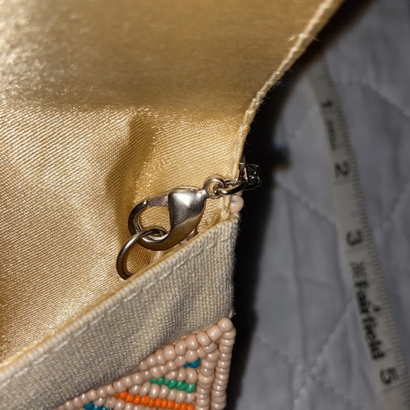 David Jeffery beaded envelope clutch with chain - Picture 7 of 7